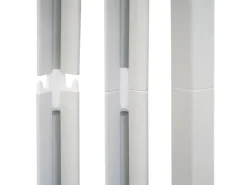 AR Shelving Eckregal Rivet D-Carbon Style 150 x 70 x 40 cm Grauweiß FSC®