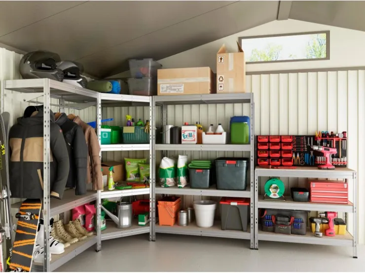 AR Shelving Eck-Schwerlast-Steckregal Rivet Corner 180 cm x 90 cm x 90 cm x 45 c
