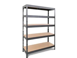 AR Shelving Rivet Schwerlastregal 180 x 120 x 60 cm 5 Böden Anthrazit FSC®
