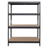 AR Shelving Rivet Schwerlastregal 180 x 120 x 60 cm 4 Böden Anthrazit FSC®* Holzregale