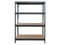 AR Shelving Rivet Schwerlastregal 180 x 120 x 60 cm 4 Böden Anthrazit FSC®* Holzregale