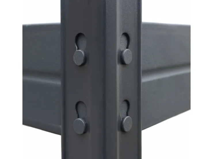 AR Shelving Rivet Schwerlastregal 180 x 120 x 60 cm 4 Böden Anthrazit FSC®* Holzregale