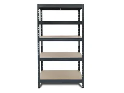 AR Shelving Rivet Schwerlastregal 180 x 90 x 45 cm 5 Böden Anthrazit FSC®* Holzregale