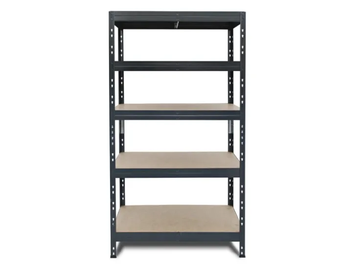 AR Shelving Rivet Schwerlastregal 180 x 90 x 45 cm 5 Böden Anthrazit FSC®* Holzregale