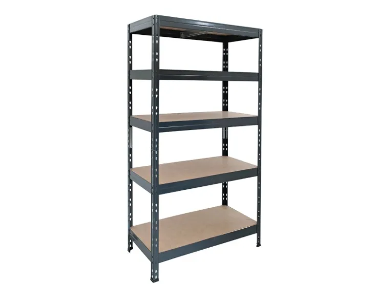 AR Shelving Rivet Schwerlastregal 180 x 90 x 45 cm 5 Böden Anthrazit FSC®* Holzregale