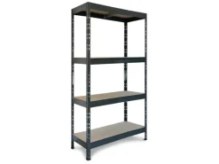 AR Shelving Rivet Schwerlastregal 180 x 90 x 45 cm 4 Böden Anthrazit FSC®