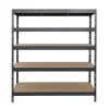 AR Shelving Rivet Schwerlastregal 180 x 150 x 60 cm 5 Böden Anthrazit FSC®