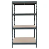 AR Shelving Rivet Schwerlastregal 180 x 90 x 60 cm 4 Böden Anthrazit FSC®* Holzregale