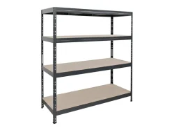 AR Shelving Rivet Schwerlastregal 180 x 150 x 45 cm 4 Böden Anthrazit FSC®