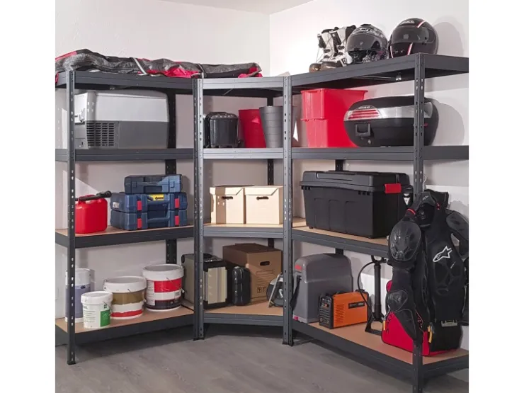 AR Shelving Rivet Set 180 x 180 x 210 x 45 cm mit 4 HDF-Böden Anthrazit