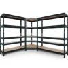 AR Shelving Rivet Set 180 x 210 x 240 x 45 cm mit 5 HDF-Böden Anthrazit* Kellerregale|Holzregale