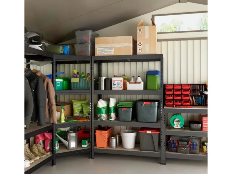 AR Shelving Rivet Set 180 x 90 x 45 cm 4 HDF-Böden mit Rivet Zubehör* Schwerlastregal