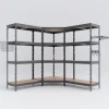 AR Shelving Rivet Set 180x180x180x45 cm mit 4 HDF-Böden verzinkt mit Zubehör