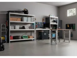 AR Shelving Schwerlast-Steckregal Bullrack Rivet Verzinkt 200 x 100 x 60 cm FSC®* Metallregale|Schwerlastregal
