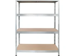 AR Shelving Schwerlast-Steckregal Rivet 180 cm x 120 cm x 45 cm 4 Böden Verzinkt