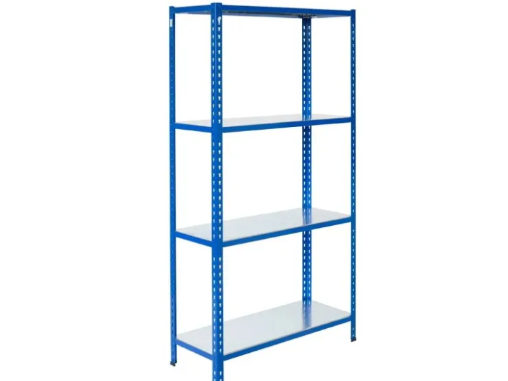 AR Shelving Steckregal Blau & Verzinkt 250 x 60 x 30 cm 4 Böden 180 kg