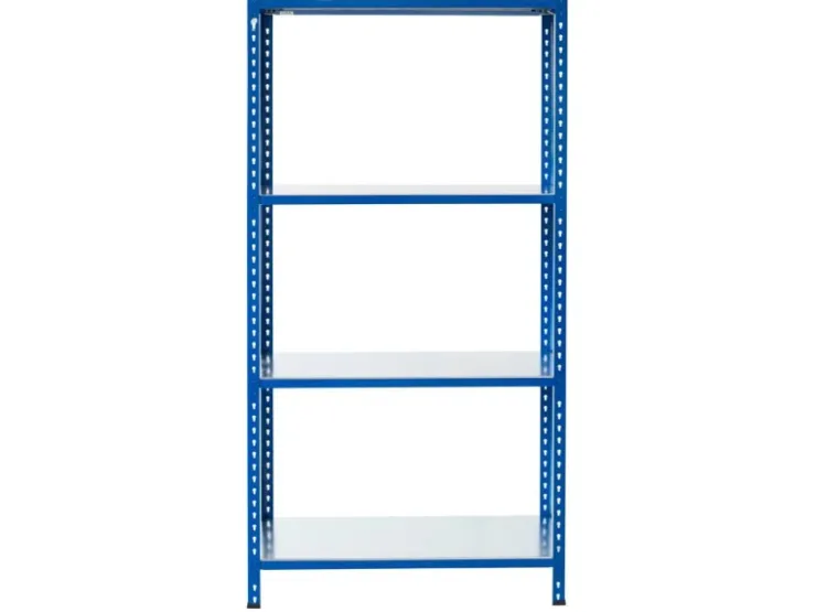 AR Shelving Steckregal Blau & Verzinkt 250 x 60 x 30 cm 4 Böden 180 kg