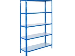 AR Shelving Steckregal Blau & Verzinkt 200 x 120 x 30 cm 5 Böden 180 kg