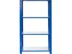 AR Shelving T Profile Steckregal Blau & Verzinkt 250x100x30 cm 4 Böden 180 kg