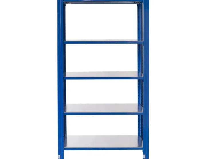 AR Shelving T Profile Steckregal Blau & Verzinkt 200 x 80 x 30 cm 5 Böden 180 kg* Büroregale