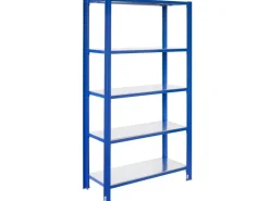 AR Shelving T Profile Steckregal Blau & Verzinkt 200 x 80 x 30 cm 5 Böden 180 kg* Büroregale