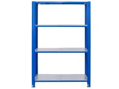 AR Shelving T Profile Steckregal Blau & Verzinkt 200x120x30 cm 4 Böden 180 kg* Büroregale