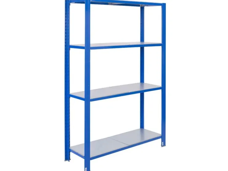 AR Shelving T Profile Steckregal Blau & Verzinkt 200x120x30 cm 4 Böden 180 kg* Büroregale