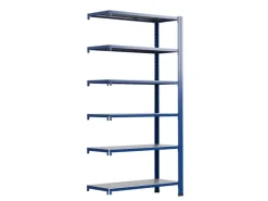 AR Shelving T Profile Zusatzmodul Blau & Verzinkt 250x80x30 cm 6 Böden 180 kg* Büroregale