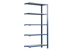 AR Shelving T Profile Zusatzmodul Blau & Verzinkt 250x100x30 cm 5 Böden 180 kg* Büroregale