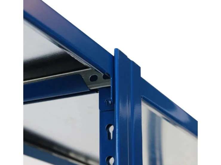 AR Shelving T Profile Zusatzmodul Blau & Verzinkt 250x60x40 cm 6 Böden 180 kg