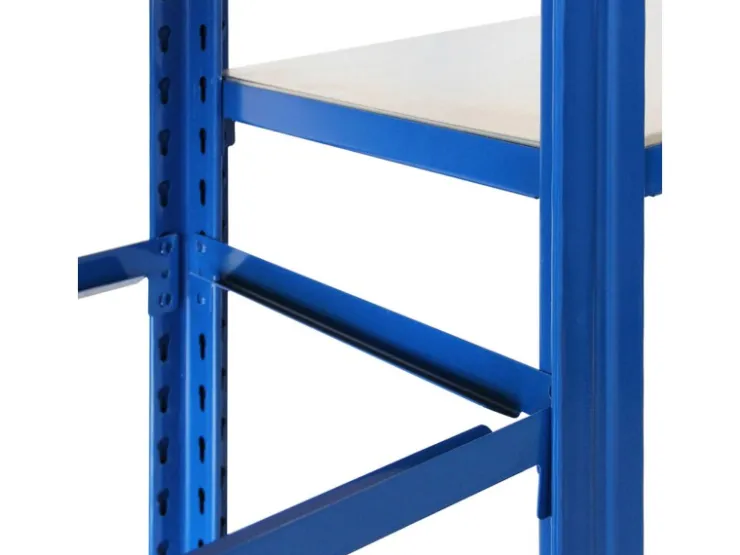 AR Shelving T Profile Zusatzmodul Blau & Verzinkt 250x60x40 cm 6 Böden 180 kg