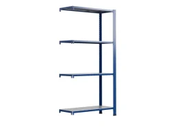 AR Shelving T Profile Zusatzmodul Blau & Verzinkt 200x80x30 cm 4 Böden 180 kg* Büroregale