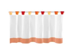 Arsvita Bistrogardine mit Schlaufen 150 cm x 45 cm Orange Rot* Vitrinen