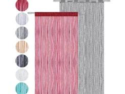 Arsvita Fadenvorhang Fadengardine Gardine Vorhang Metall-Optik 140 cm x 250 cm Stangendurchzug* Türvorhänge