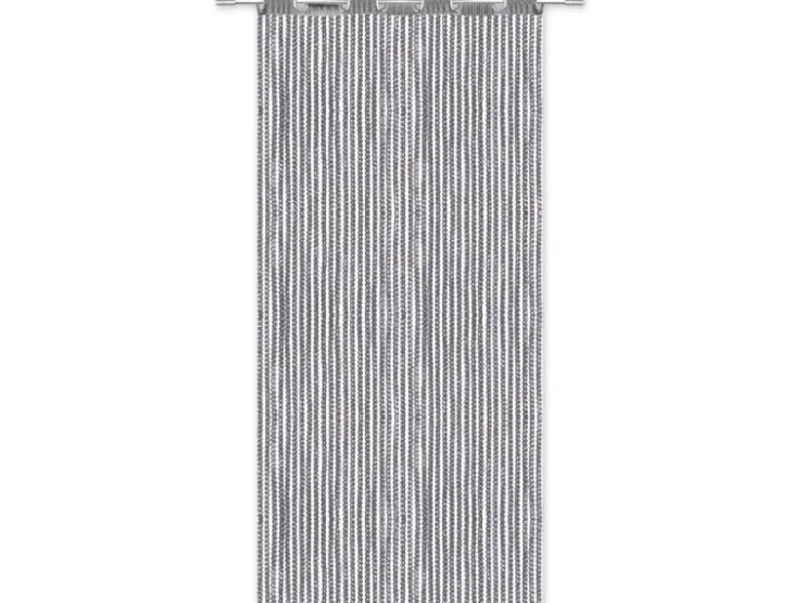 Arsvita Fadenvorhang Trennvorhang Dekoschal Gardine Metall-Optik Ösen 140 cm x 250 cm* Türvorhänge