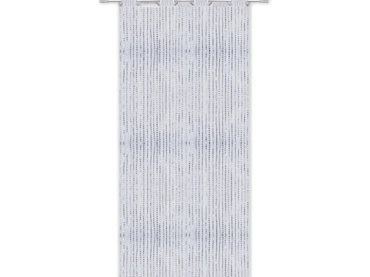 Arsvita Fadenvorhang Trennvorhang Dekoschal Gardine Metall-Optik Ösen 140 cm x 250 cm