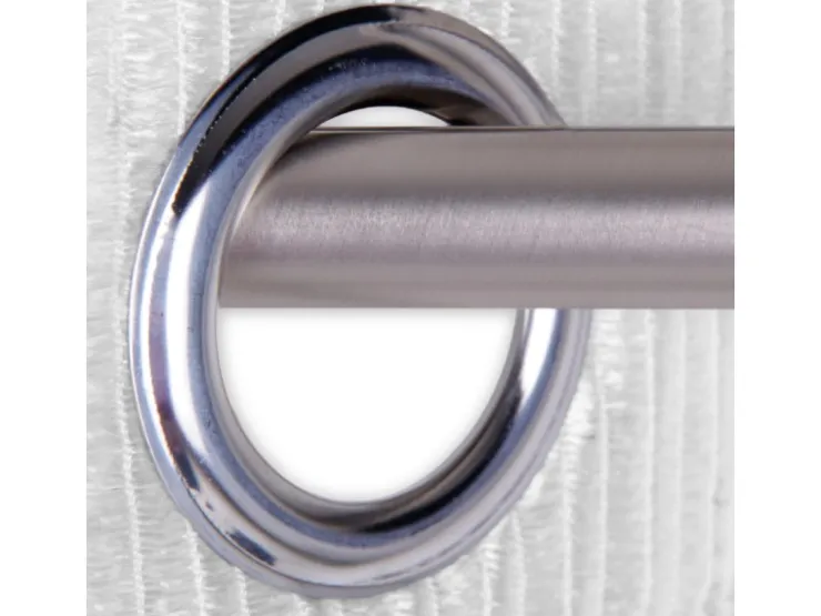 Arsvita Fadenvorhang Trennvorhang Dekoschal Gardine Metall-Optik Ösen 140 cm x 250 cm