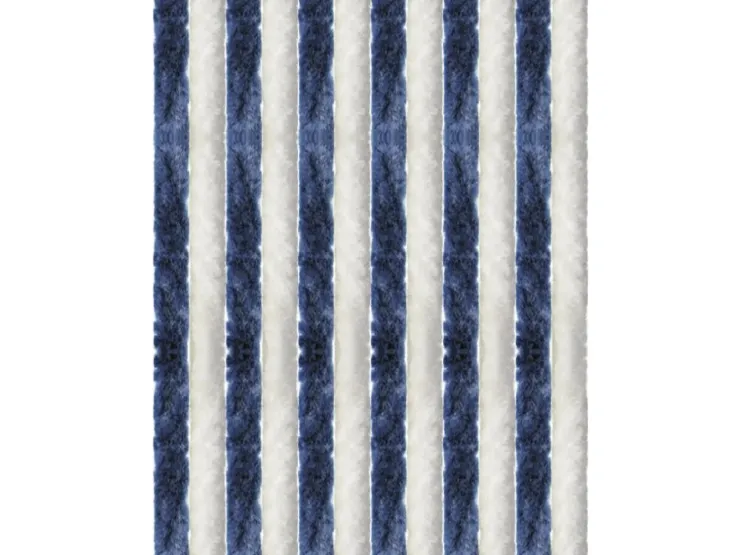 Arsvita Flauschvorhang Flauschgardine Vorhang 100 cm x 200 cm Unistreifen Dunkelblau Weiß* Türvorhänge