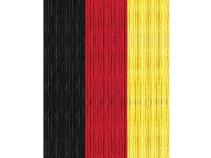 Arsvita Flauschvorhang Flauschgardine Vorhang 56 cm x 185 cm Unistreifen Schwarz Rot Gelb