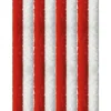 Arsvita Flauschvorhang Flauschgardine Vorhang 90 cm x 200 cm Unistreifen Rot Weiß