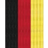 Arsvita Flauschvorhang Flauschgardine Vorhang 140 cm x 200 cm Unistreifen Schwarz Rot Gelb