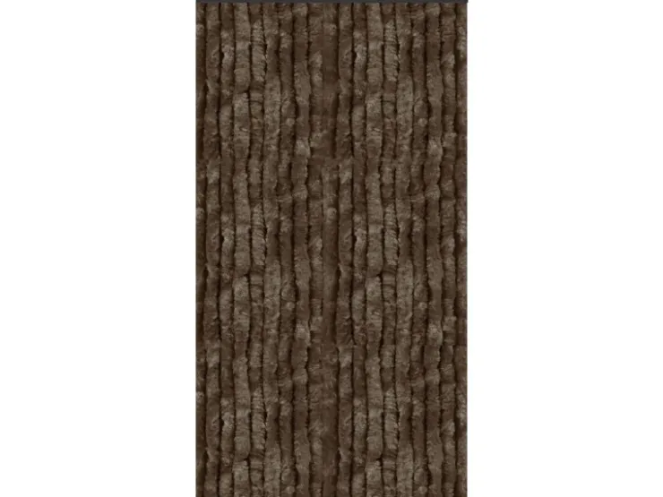 Arsvita Flauschvorhang Flauschgardine Vorhang 120 cm x 200 cm Unistreifen Braun* Türvorhänge