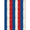 Arsvita Flauschvorhang Flauschgardine Vorhang 90 cm x 200 cm Unistreifen Rot Weiß Blau