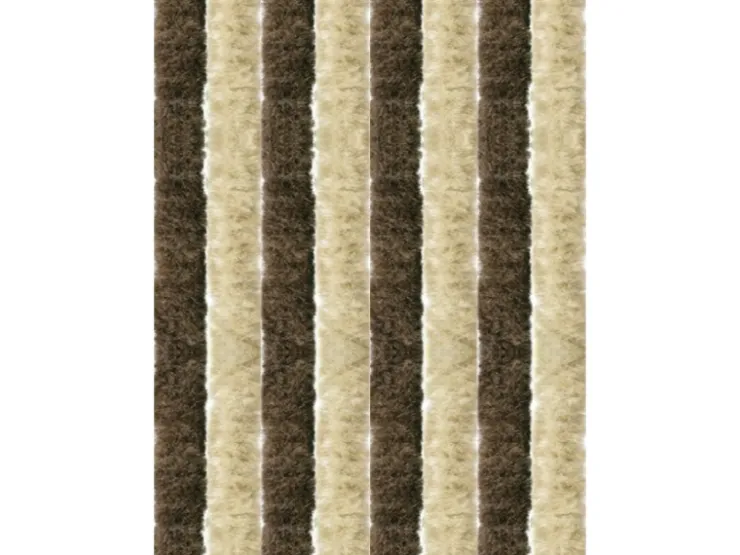 Arsvita Flauschvorhang Flauschgardine Vorhang 100 cm x 220 cm Unistreifen Beige Braun* Türvorhänge