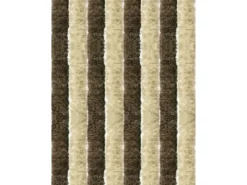 Arsvita Flauschvorhang Flauschgardine Vorhang 56 cm x 185 cm Unistreifen Beige Braun