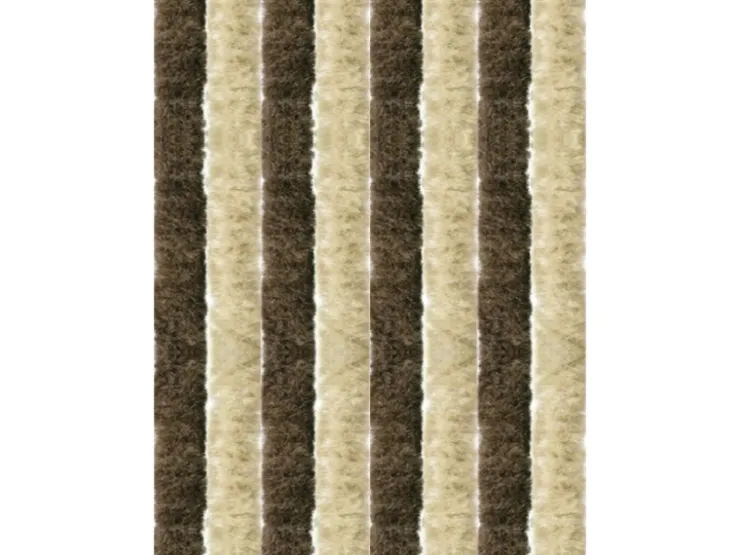 Arsvita Flauschvorhang Flauschgardine Vorhang 56 cm x 185 cm Unistreifen Beige Braun