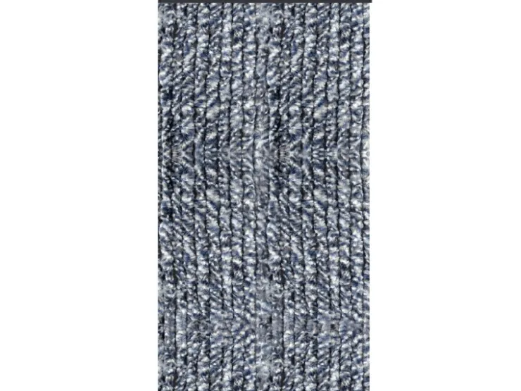 Arsvita Flauschvorhang Flauschgardine Vorhang 90 cm x 200 cm Meliert Blau Weiß Silber