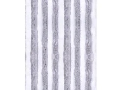 Arsvita Flauschvorhang Flauschgardine Vorhang 100 cm x 200 cm Unistreifen Hellgrau Weiß* Türvorhänge