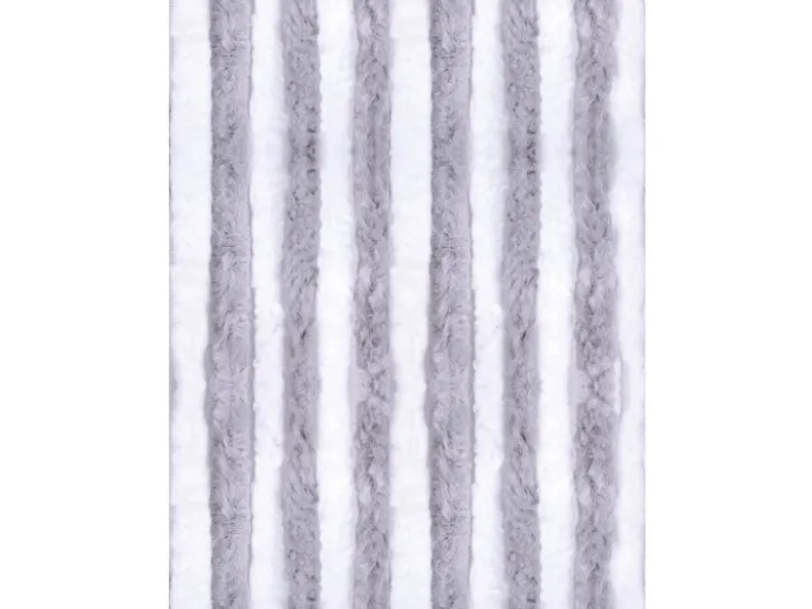 Arsvita Flauschvorhang Flauschgardine Vorhang 100 cm x 200 cm Unistreifen Hellgrau Weiß* Türvorhänge