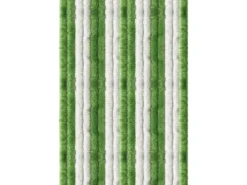 Arsvita Flauschvorhang Flauschgardine Vorhang 100 cm x 220 cm Unistreifen Grün Weiß